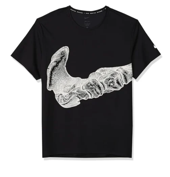 Run Division - T-shirt à imprimé graphique os - BLACK